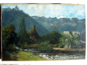 Il Glaciale (anche Noto Come Saillon (valais)) — Gustave Courbet