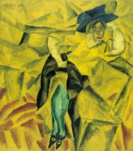 Girl With Green Stockings — Lyonel Feininger