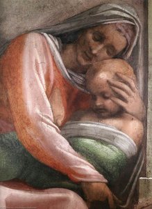 Salmon - Boaz - Obed (detail) — Michał Anioł Buonarroti