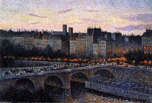 Quai De L'école, Paris, Evening — Maximilien Luce