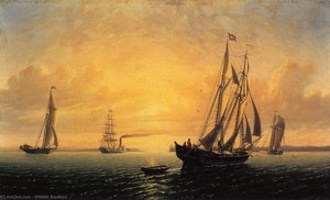 The Schooner 'jane' Of Bath, Maine — William Bradford