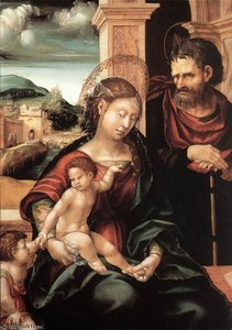 Holy Family With Child St John — Hans Burgkmair