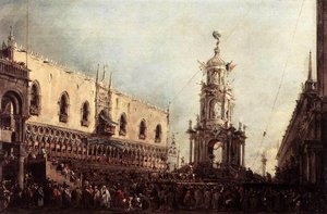 Carnival Thursday On The Piazzetta — Francesco Lazzaro Guardi