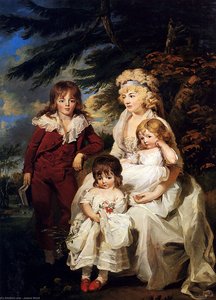 Portrait Of The Hon. Juliana Talbot, Mrs Michael Bryan, With Her Children — James Ward