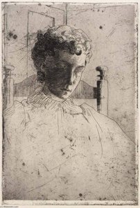Woman Looking Down — Julian Alden Weir
