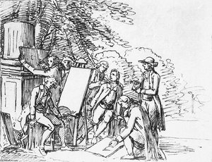Johann Wolfgang Von Goethe With His Italian Friends