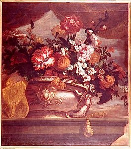 Vase D'argent Avec Des Fleurs — Jean-baptiste Monnoyer