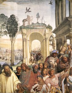 Life Of St Benedict, Scene 12: Benedict Receives Maurus And Placidus (detail) — Il Sodoma (giovanni Antonio Bazzi)