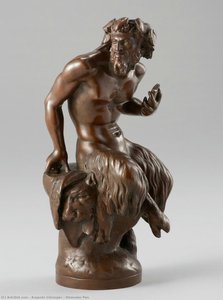 Sitzender Pan — Auguste Clésinger