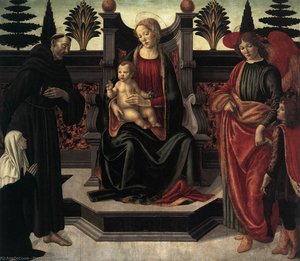 Virgin And Child Enthroned — Francesco Di Giovanni Botticini