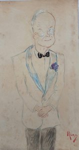 [caricature Of Dwight David Eisenhower, Usa President] — Nair De Teffé Von Hoonholtz