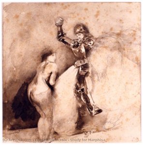 Étude Pour Marphisa — Eugène Delacroix