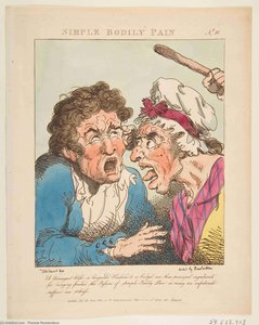Simple Bodily Pain, From Le Brun Travested — Thomas Rowlandson