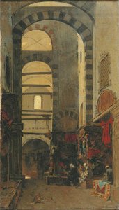 A Quiet Afternoon At The Bazar — Alberto Pasini
