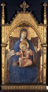 Madonna And Child Enthroned (fragment Of An Altarpiece) — Ambrogio Lorenzetti