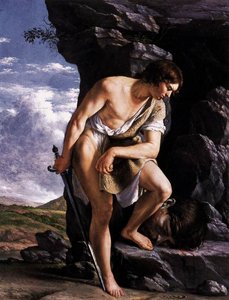 David Contemplating The Head Of Goliath — Orazio Gentileschi
