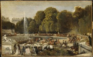 Entrée De La Duchesse D'orléans Dans Le Jardin Des Tuileries — Eugene Louis Lami