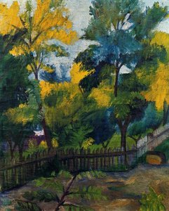 Landscape At The Barrier — Mikhail Fiodorovich Larionov