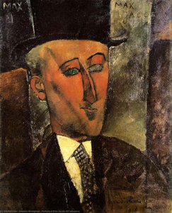 Portrait Of Max Jacob, Oil On Canva — Amedeo Clemente Modigliani