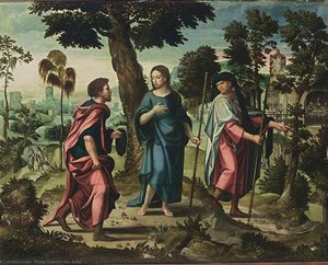 Christ And His Disciples On Their Way To Emmaus — Pieter Coecke Van Aelst
