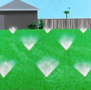 A Lawn Being Sprinkled — David Hockney