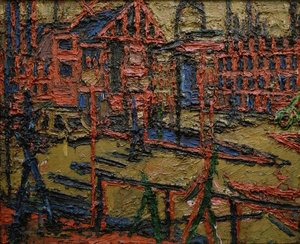Behind Camden Town Station, Summer Evening — Frank Helmuth Auerbach