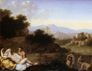 Landscape With Nymphs — Cornelis Van Poelenburch