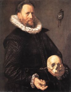 Portrait Of A Man Holding A Skull — Frans Hals I