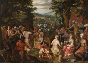Moses Striking The Rock — Hendrick Van Balen I