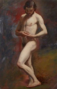 Academic Study Of A Male Nude Standing — William Etty