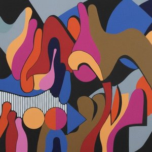 Interlocking Rhythms Of Midnight Navy And Vibrant Magenta In A Singular Abstract Vision — Jean-paul Blanchet