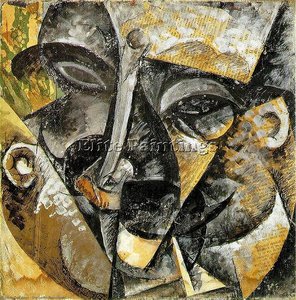 Dynamism Of A Man's Head — Umberto Boccioni