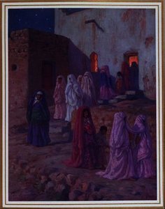 Muslims Leaving The Village Mosque On The Eve Of — Alphonse Etienne Dinet (nasreddine Dinet)