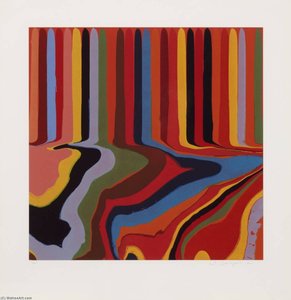Colorplan Series Bright Red Etching — Ian Davenport