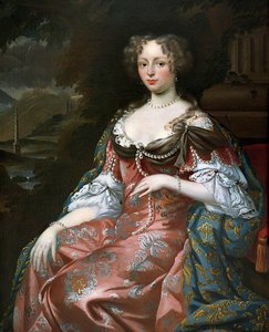Lady In Brocade Robes Before A Park With A Monument — Pieter Rijs