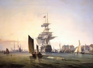 Hms 'britannia' Entering Portsmouth — Sr George Paul Chambers