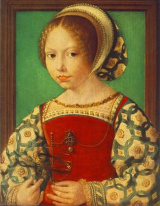 Young Girl With Astronomic Instrument — Jan Gossaert (mabuse)