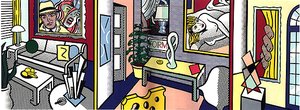 Interiør Med Rolige Malerier — Roy Lichtenstein