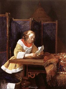 A Lady Reading A Letter — Gerard Ter Borch