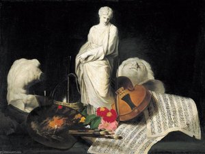 Fantaisie D'artiste Nature Morte Symbolique — Pierre Subleyras