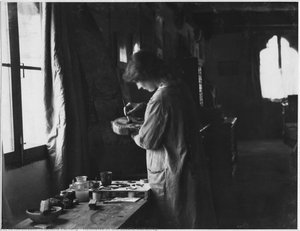 Henriette In The Textile Workshop — Mariano Fortuny