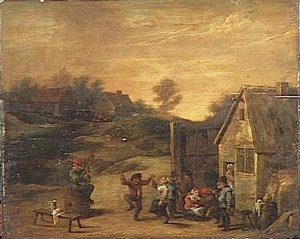 Danse En Plein Air Au Son De La Cornemuse — David Teniers Ii Le Jeune