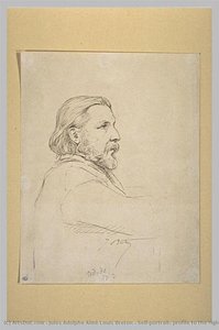 Self-portrait, Profile To The Right — Jules Adolphe Aimé Louis Breton