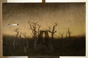 Abbey Entre Árboles, Luz Que Riega — Caspar David Friedrich