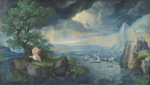 Imaginary Landscape Met St. Johannes Op Patmos — Hans Bol