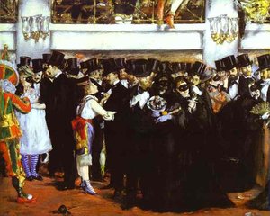 मास्क किए गए ऑपेरा हाउस का भव्य आयोजन — एडुआर्ड माने