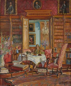 Interior – The Library — Marie Louise Roosevelt Pierrepont