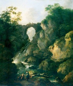 Welsh Landscape With A Bridge — Benjamin Barker Ii