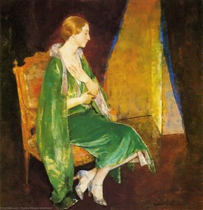Woman In Green (also Known As Portrait Of Mrs. Crocket) — Charles Webster Hawthorne