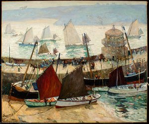 The Old Lighthouse And Fleets Of St. Ives, Cornwall — Richard Hayley Lever